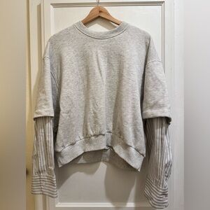 ZARA Layered Crew Neck Sweatshirt – Size M (NWT)